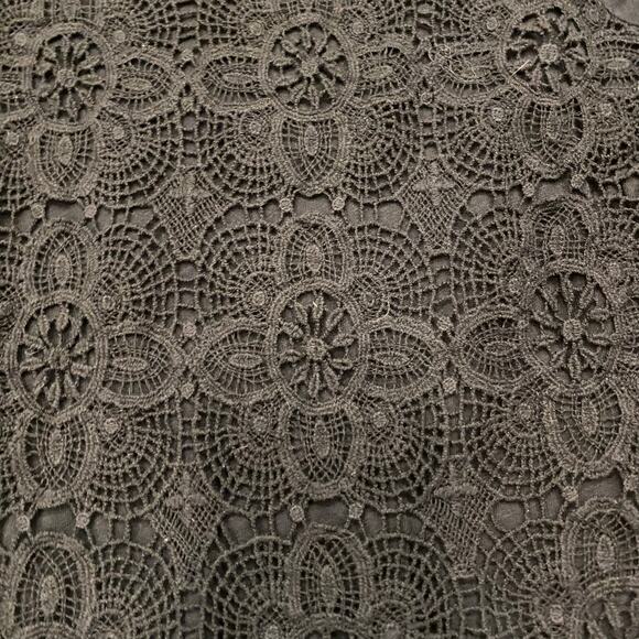 J. Crew Crocheted Lace 3/4 Sleeve Blouse Top Black Medium - Picture 5 of 5